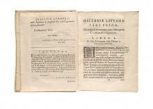 Historiae Lituanae pars prior [...] /Historiae Lituanae pars altera [...] LM-88, LM-89 TI/TII